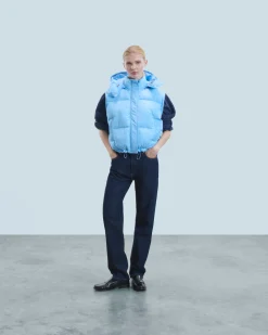 FROM FUTURE Outerwear Doudoune Craquelée BabyBlue Cheap
