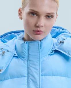 FROM FUTURE Outerwear Doudoune Craquelée BabyBlue Cheap