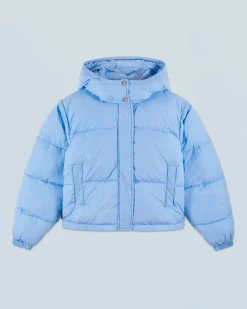 FROM FUTURE Outerwear Doudoune Craquelée BabyBlue Cheap