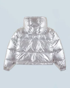 FROM FUTURE Outerwear Doudoune Craquelée Silver Clearance