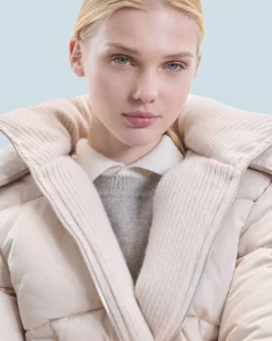 FROM FUTURE Outerwear Doudoune Doublure Cachemire Sable Discount