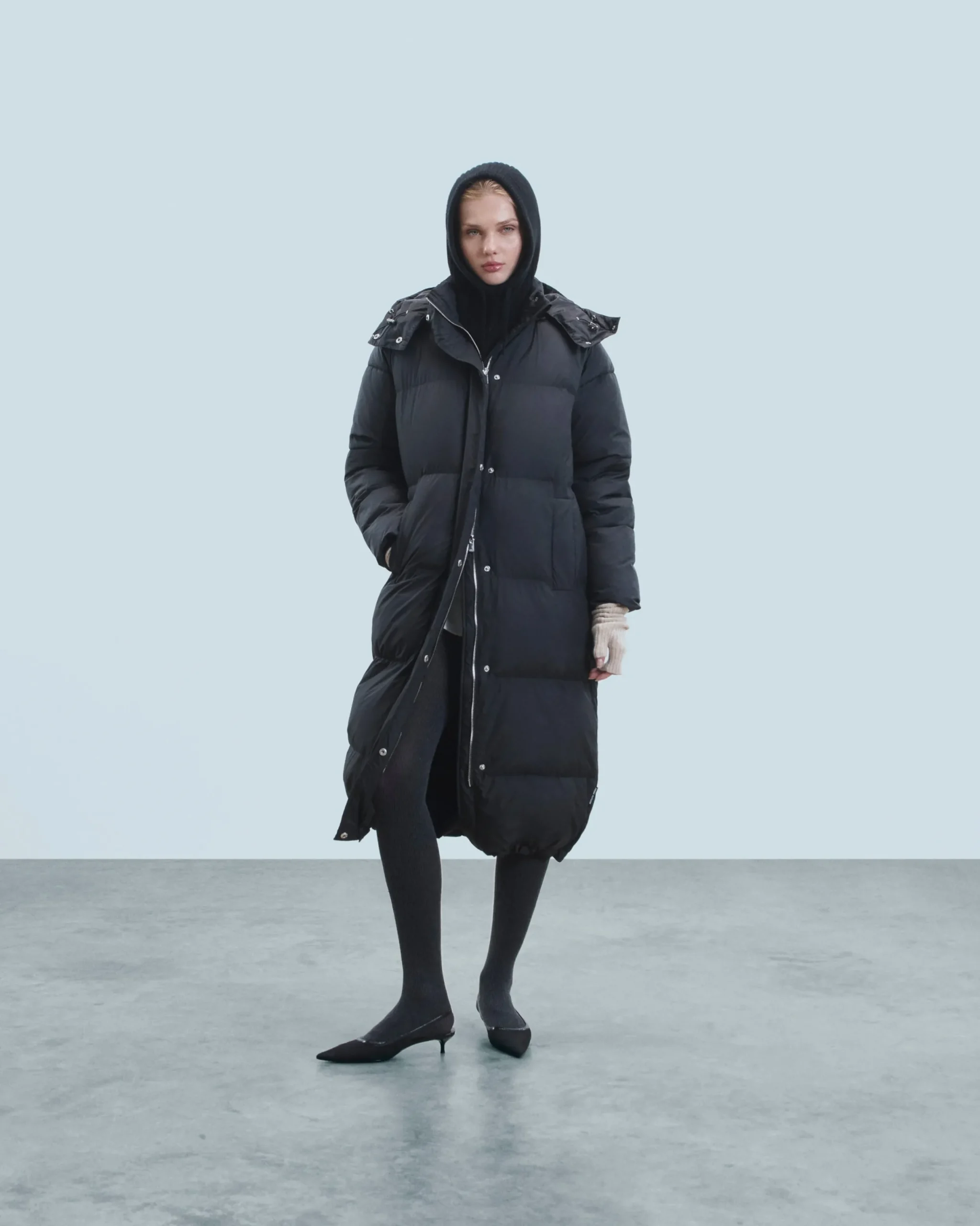 FROM FUTURE Outerwear Doudoune Longue Noir Discount