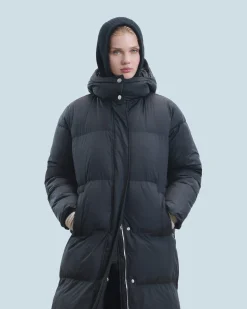 FROM FUTURE Outerwear Doudoune Longue Noir Discount