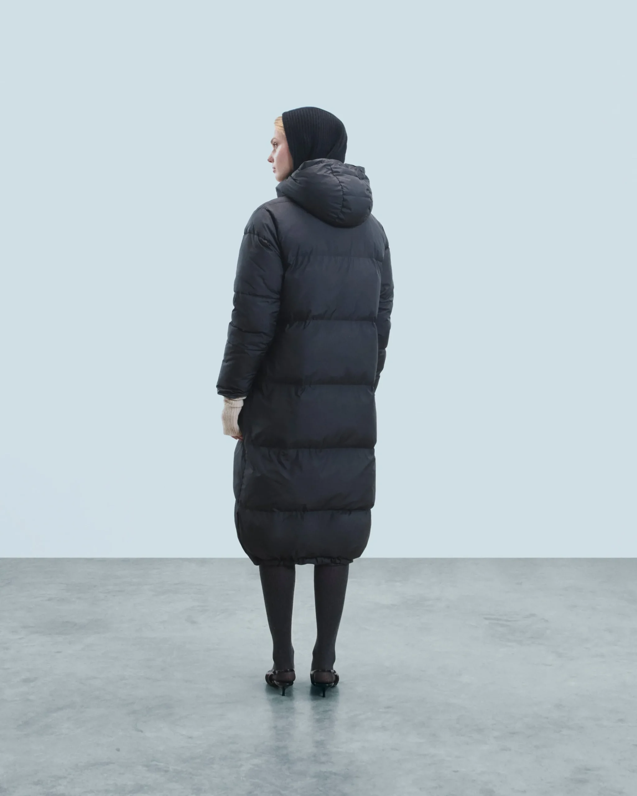 FROM FUTURE Outerwear Doudoune Longue Noir Discount