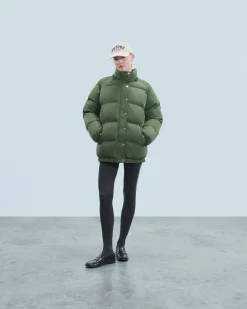 FROM FUTURE Outerwear Doudoune Mi-longue Kaki Best Sale
