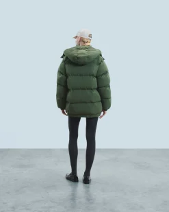 FROM FUTURE Outerwear Doudoune Mi-longue Kaki Best Sale