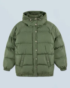 FROM FUTURE Outerwear Doudoune Mi-longue Kaki Best Sale