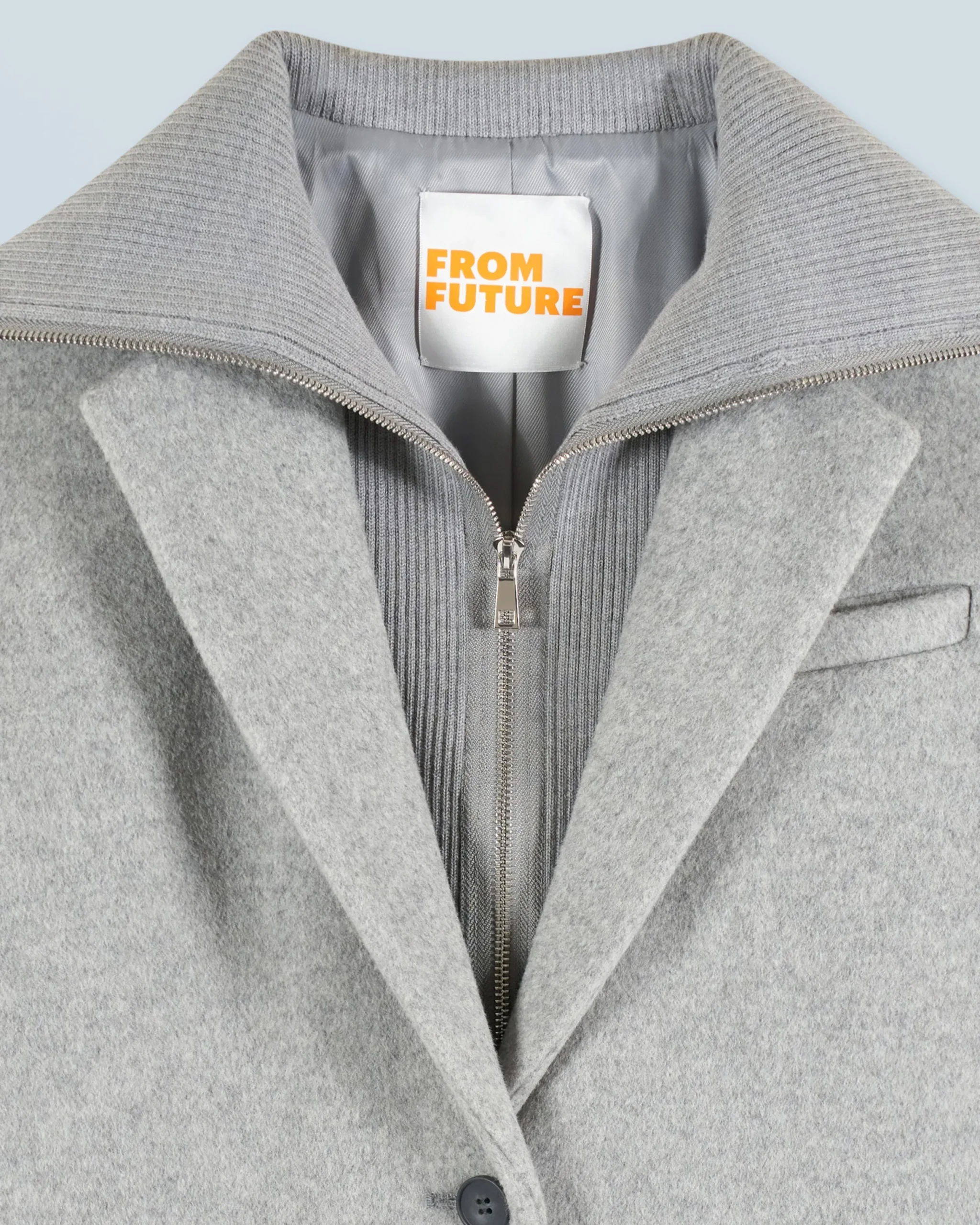 FROM FUTURE Outerwear Manteau GrisChinéClair Hot