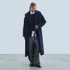 FROM FUTURE Outerwear Manteau Double Boutonnage Navy Outlet