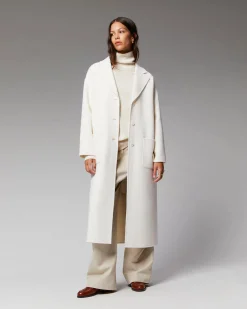FROM FUTURE Outerwear Manteau Long Double Face Ecru Sale