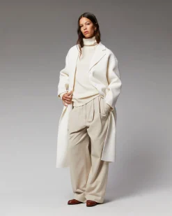 FROM FUTURE Outerwear Manteau Long Double Face Ecru Sale
