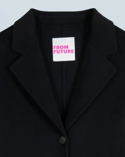 FROM FUTURE Outerwear Manteau Long Double Face Noir Hot