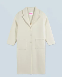 FROM FUTURE Outerwear Manteau Long Double Face Ecru Sale
