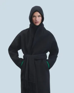 FROM FUTURE Outerwear Manteau Peig Noir New