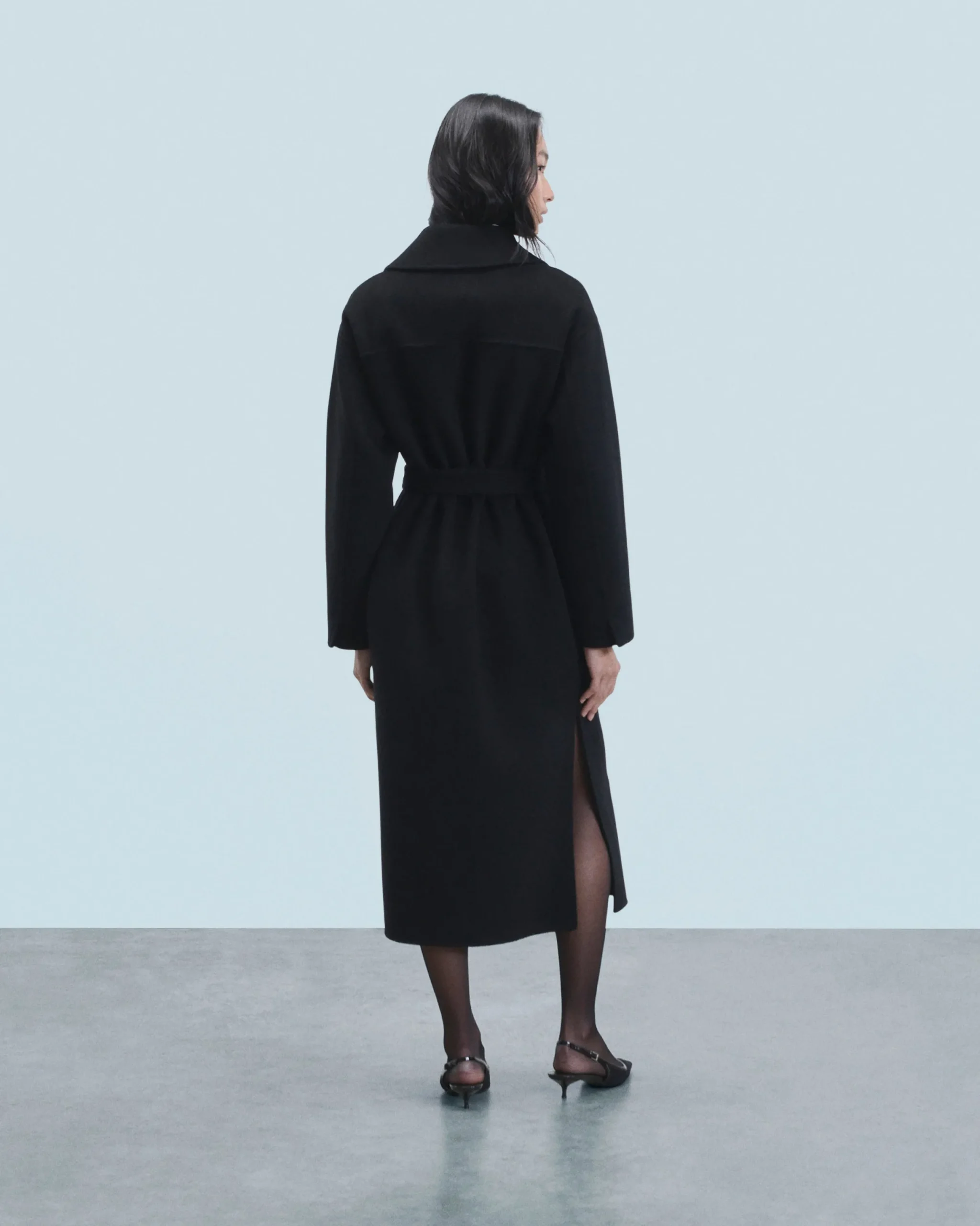 FROM FUTURE Outerwear Manteau Peig Noir New