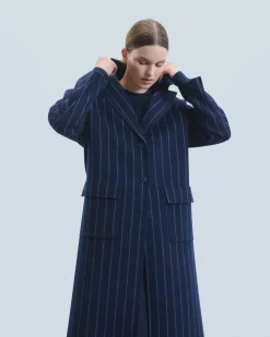 FROM FUTURE Outerwear Manteau Poches RayuresNavy Store