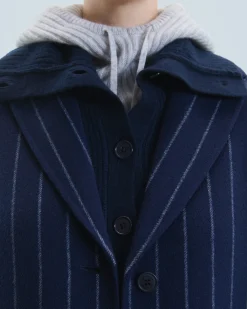 FROM FUTURE Outerwear Manteau Poches RayuresNavy Store