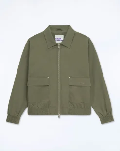 FROM FUTURE Outerwear Veste Kaki Best Sale