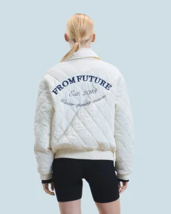 FROM FUTURE Outerwear Veste Bombers Matelassé Sable Discount