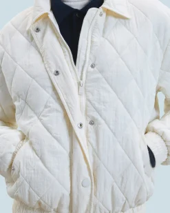 FROM FUTURE Outerwear Veste Bombers Matelassé Sable Discount