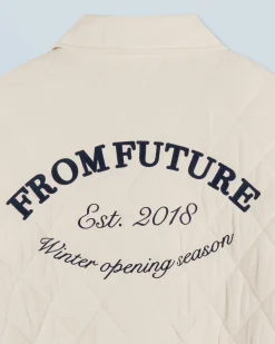 FROM FUTURE Outerwear Veste Bombers Matelassé Sable Discount