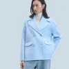 FROM FUTURE Outerwear Veste Caban BabyBlue Discount