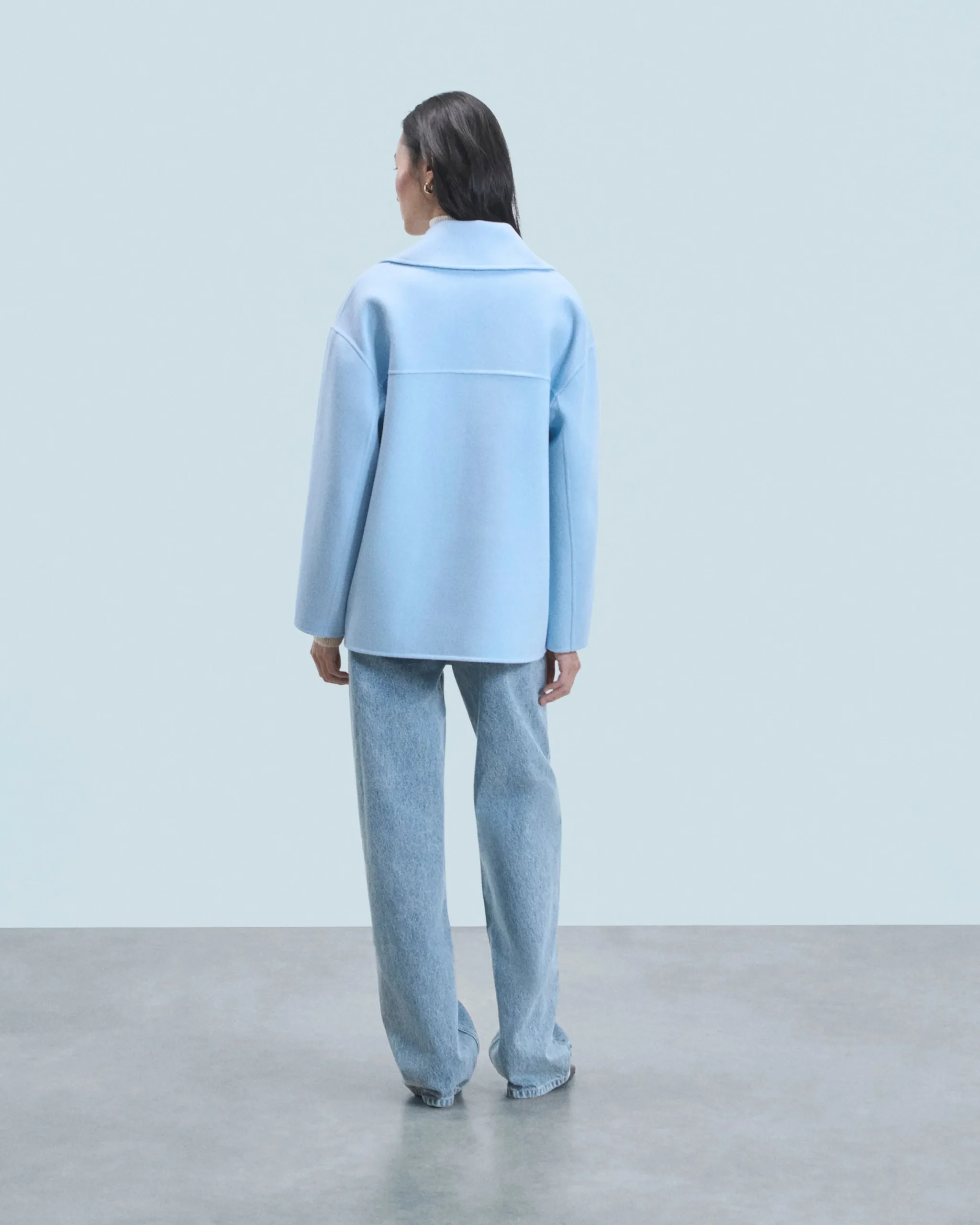 FROM FUTURE Outerwear Veste Caban BabyBlue Discount