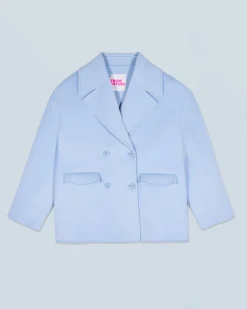 FROM FUTURE Outerwear Veste Caban BabyBlue Discount