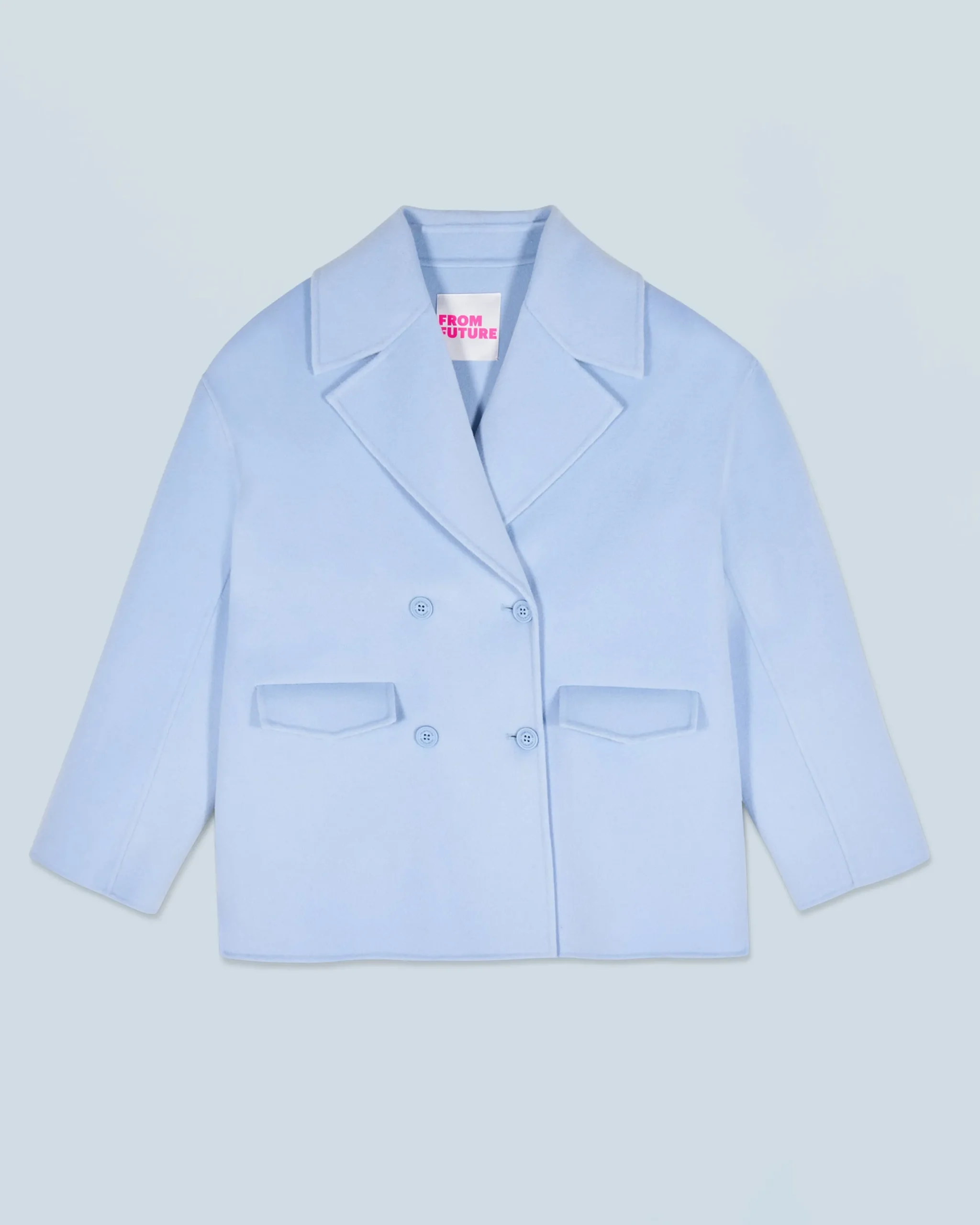 FROM FUTURE Outerwear Veste Caban BabyBlue Discount