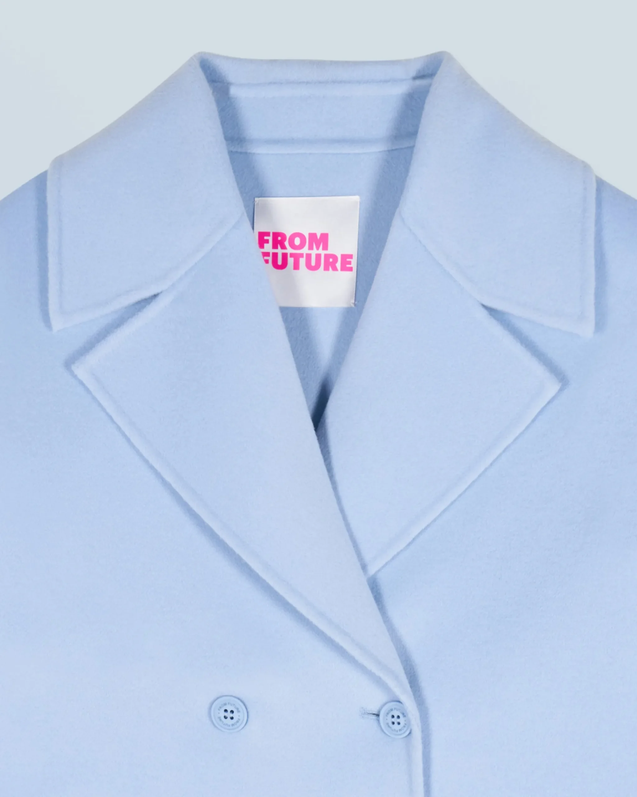 FROM FUTURE Outerwear Veste Caban BabyBlue Discount