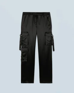 FROM FUTURE Pantalon Cargo Noir Cheap