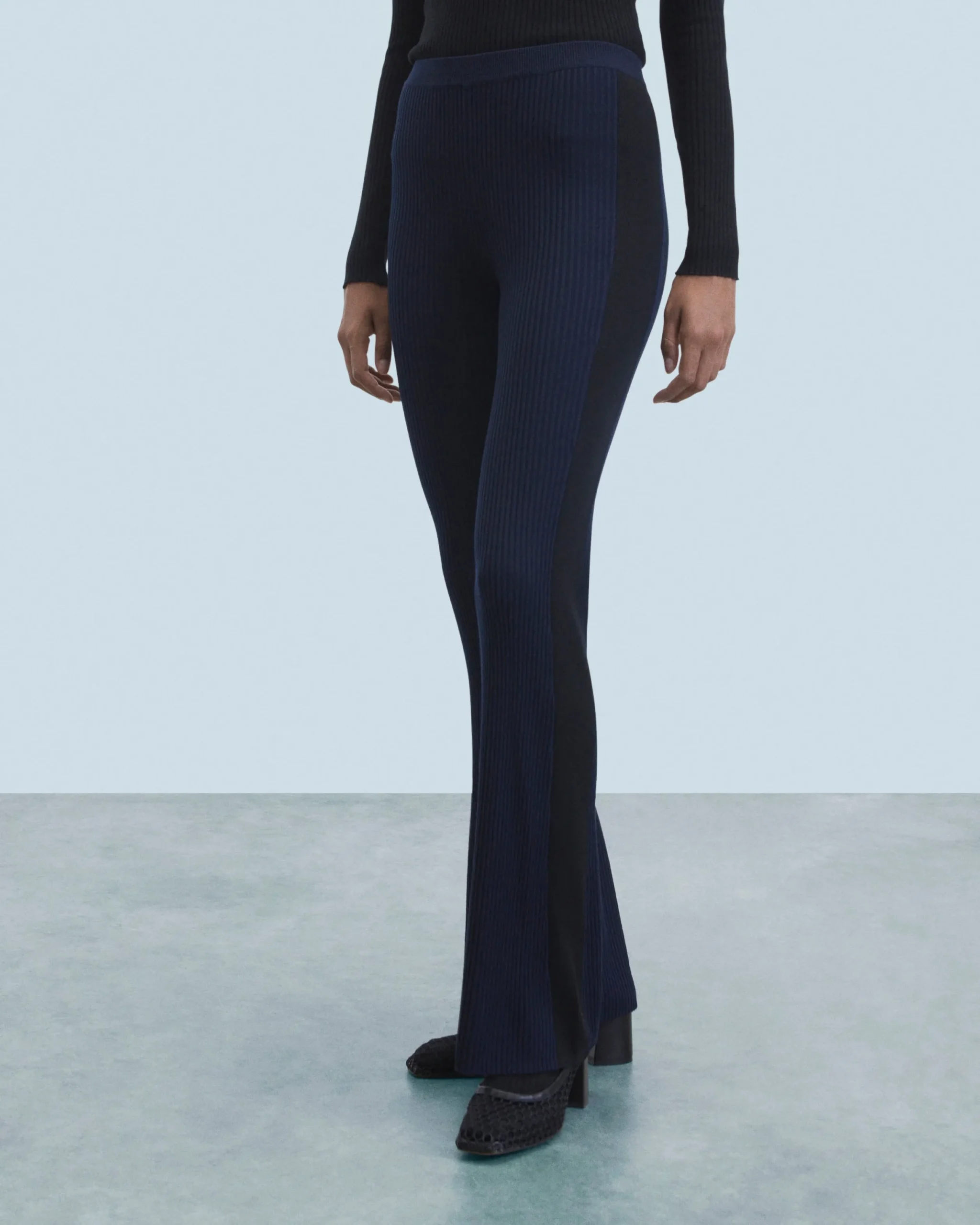 FROM FUTURE Pantalon Flare Navy Fashion