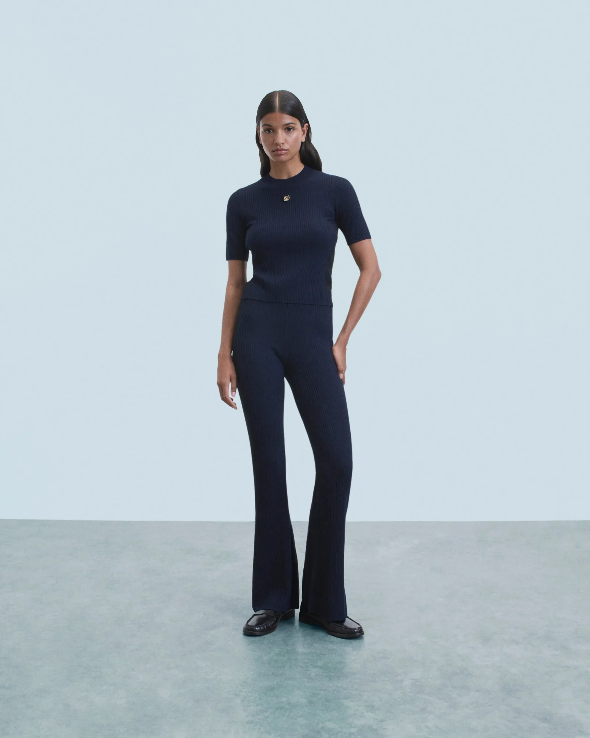 FROM FUTURE Pantalon Flare Navy Fashion