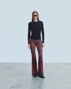 FROM FUTURE Pantalon Flare Mesh PassionateRose Hot