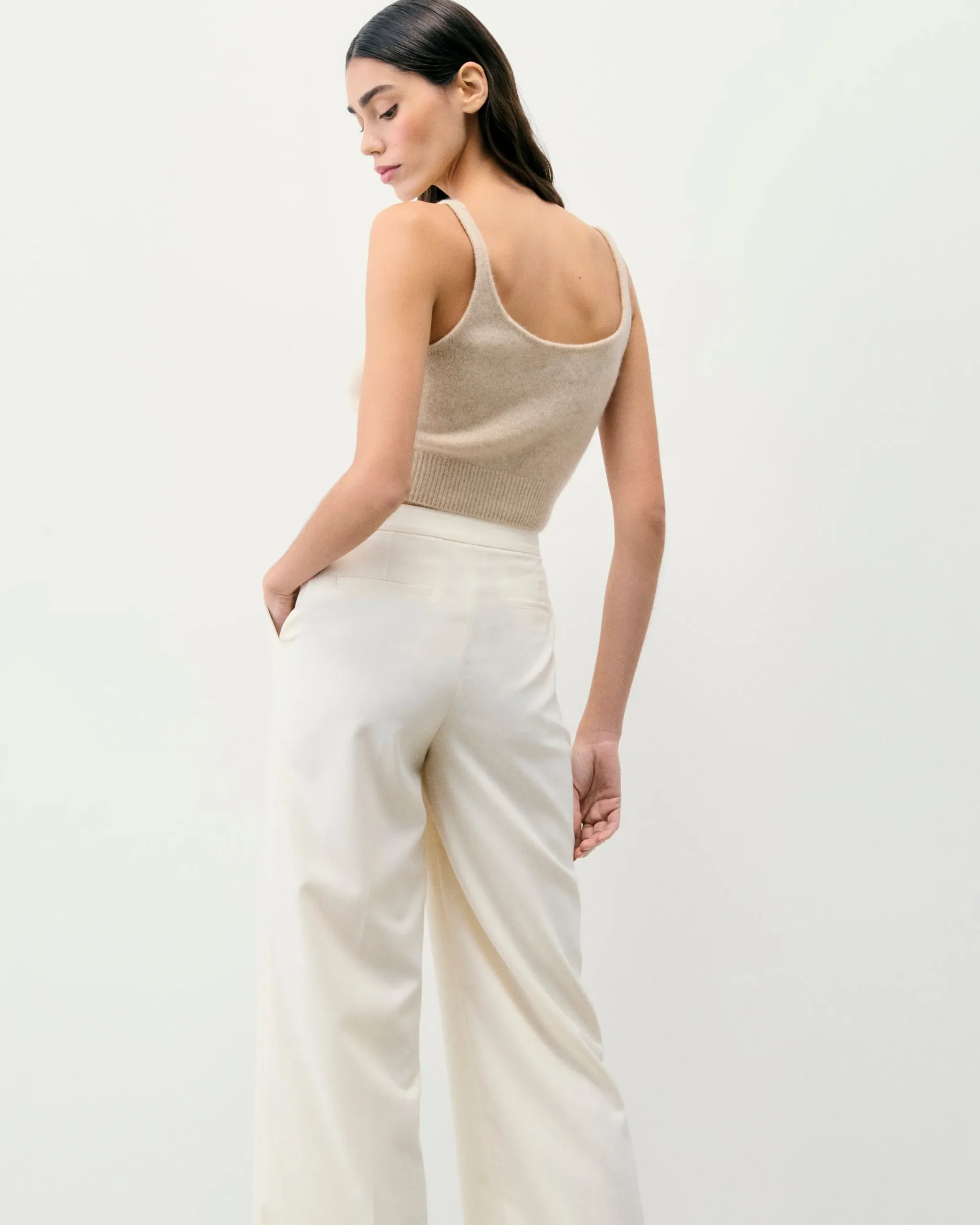 FROM FUTURE Pantalon Large Ecru Best