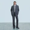 FROM FUTURE Pantalon Large Tailoring RayuresGris Sale