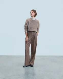 FROM FUTURE Pantalon Large Tailoring Taupe Cheap