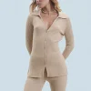 FROM FUTURE Pull Cardigan Beige Clearance