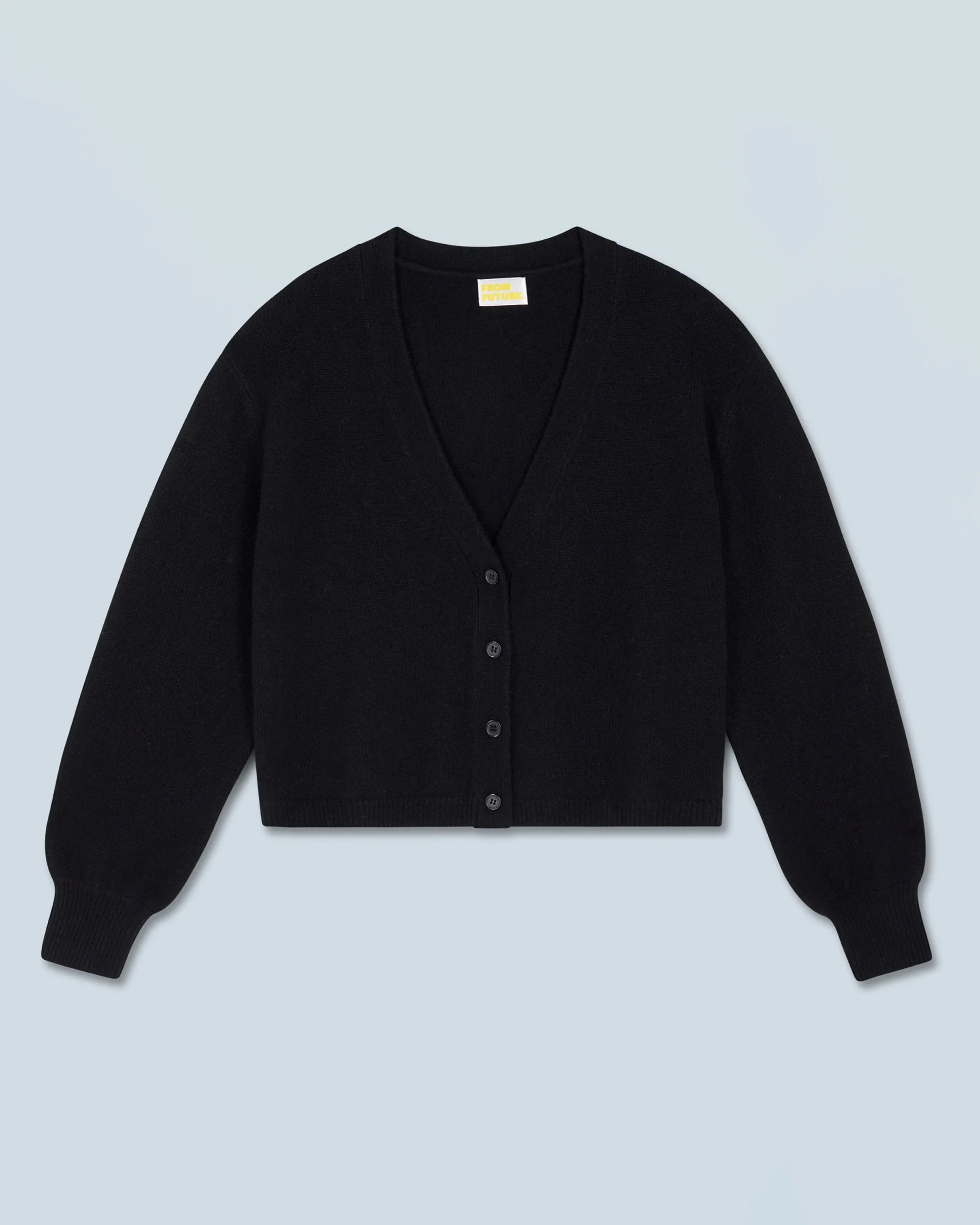 FROM FUTURE Pull Cardigan Noir Cheap