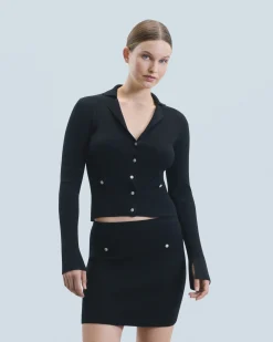 FROM FUTURE Pull Cardigan Noir Sale