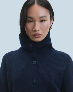 FROM FUTURE Pull Cardigan Navy Sale