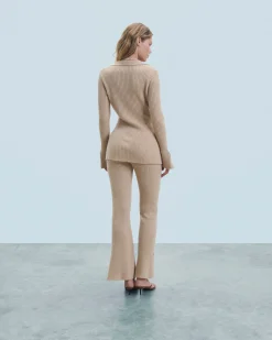 FROM FUTURE Pull Cardigan Beige Clearance