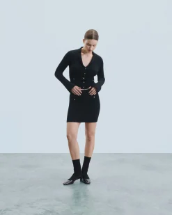 FROM FUTURE Pull Cardigan Noir Sale