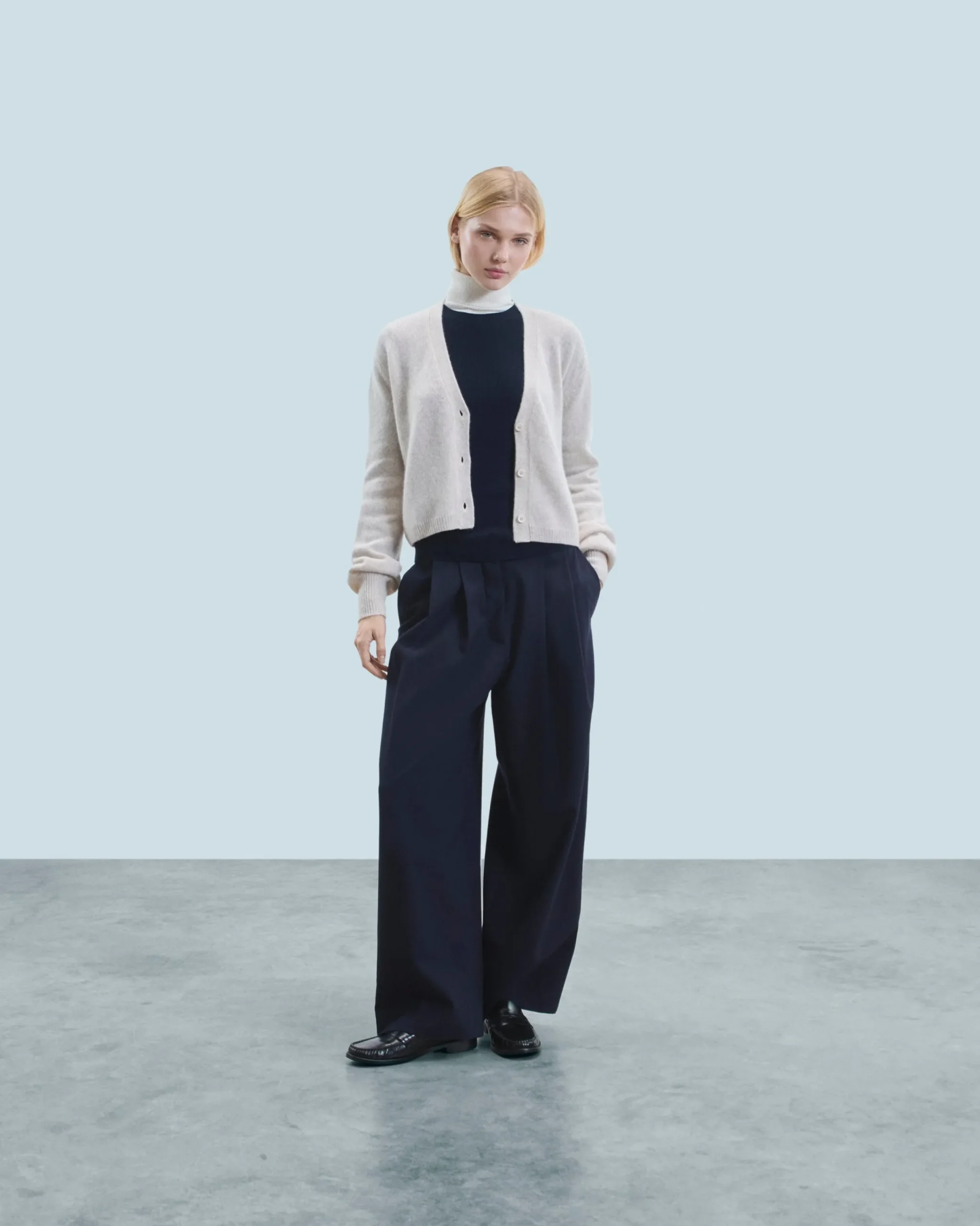 FROM FUTURE Pull Cardigan BeigeMouliné Outlet
