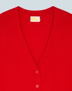 FROM FUTURE Pull Cardigan HotRed Fashion