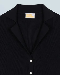 FROM FUTURE Pull Cardigan Noir Sale