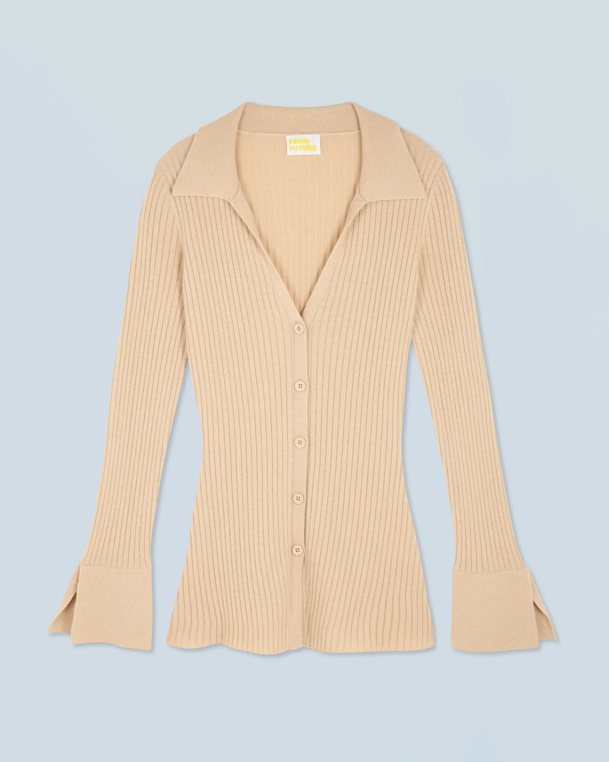 FROM FUTURE Pull Cardigan Beige Clearance