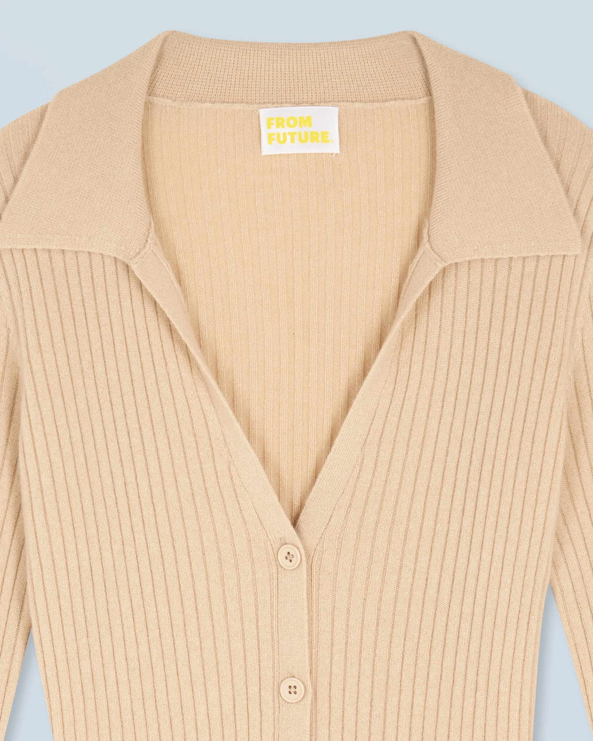FROM FUTURE Pull Cardigan Beige Clearance