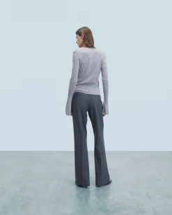 FROM FUTURE Pull Cardigan Seconde Peau GrisChinéFoncé Store
