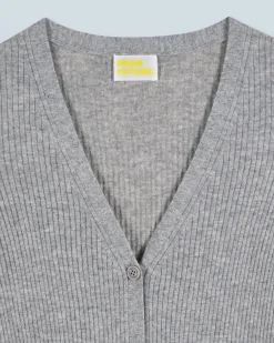 FROM FUTURE Pull Cardigan Seconde Peau GrisChinéFoncé Store